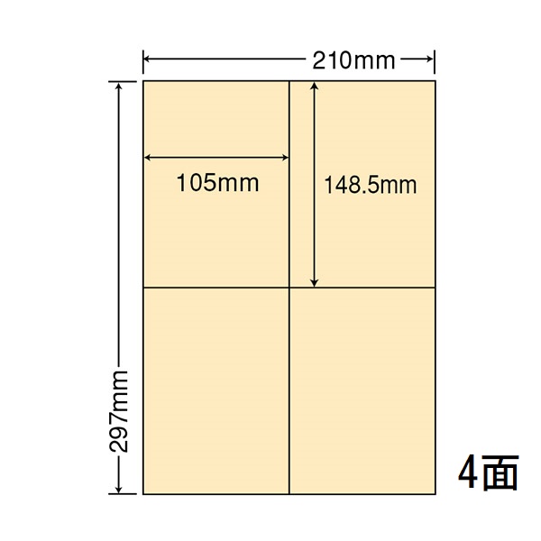 商品詳細表示｜東洋印刷 - A4サイズカラーラベル 再剥離 CL50FHY